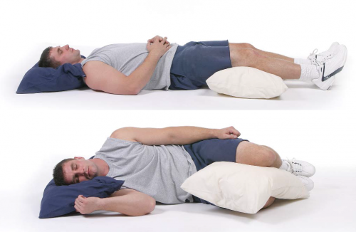 Възглавница и правилни поза за спане с херния на гръбначния стълб