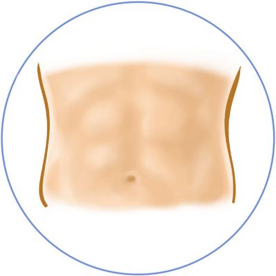 Болката в дясната страна по-долу дава в долната част на гърба